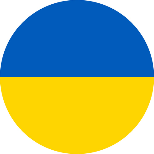 UKRAINE COUNTRY FLAG | STICKER | DECAL | MULTIPLE STYLES TO CHOOSE FROM [Size: Circle - 75mm Diameter]