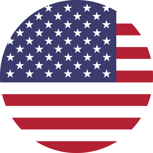 UNITED STATES OF AMERICA COUNTRY FLAG | STICKER | DECAL | MULTIPLE STYLES TO CHOOSE FROM [Size: Circle - 75mm Diameter]