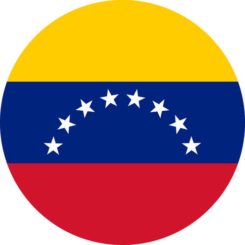 VENEZUELA COUNTRY FLAG | STICKER | DECAL | MULTIPLE STYLES TO CHOOSE FROM [Size: Circle - 75mm Diameter]