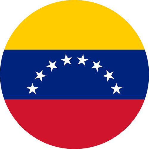 VENEZUELA COUNTRY FLAG | STICKER | DECAL | MULTIPLE STYLES TO CHOOSE FROM [Size: Circle - 75mm Diameter]