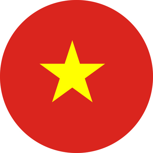 VIETNAM COUNTRY FLAG | STICKER | DECAL | MULTIPLE STYLES TO CHOOSE FROM [Size: Circle - 75mm Diameter]