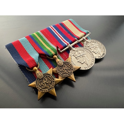WWII PACIFIC STAR MEDAL GROUP MINIATURE | MOUNTED | ANTIQUE | KOKODA | ANZAC | WORLD WAR II