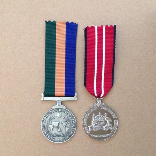AUSTRALIAN OPERATIONAL SERVICE (BORDER PROTECT) + AUSTRALIAN DEFENCE MEDAL PAIR