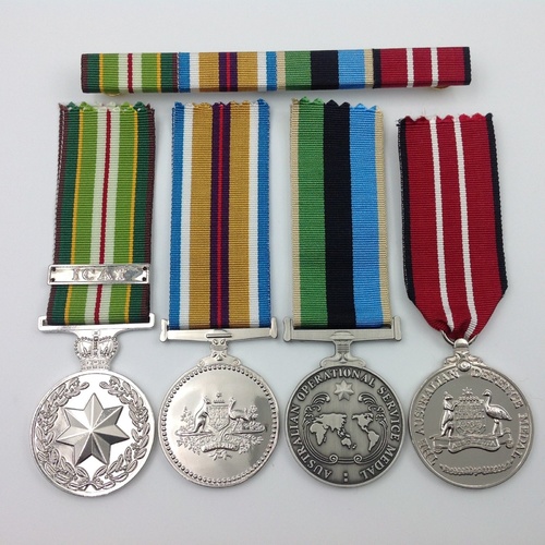 AUSTRALIAN AFGHANISTAN MEDAL GROUP + BAR | AASM | OSM | ADM | ICAT | ANZAC 