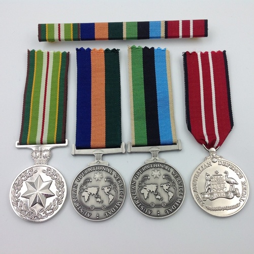 AUSTRALIAN OPERATIONAL SERVICE MEDAL GROUP + BAR | AASM | OSM | ADM | COMBAT 