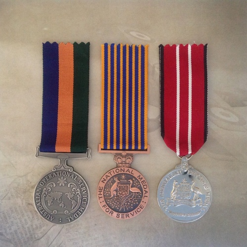 OSM BORDER PROTECT, NATIONAL MEDAL, AUSTRALIAN DEFENCE MEDAL SET | ADM | AUST