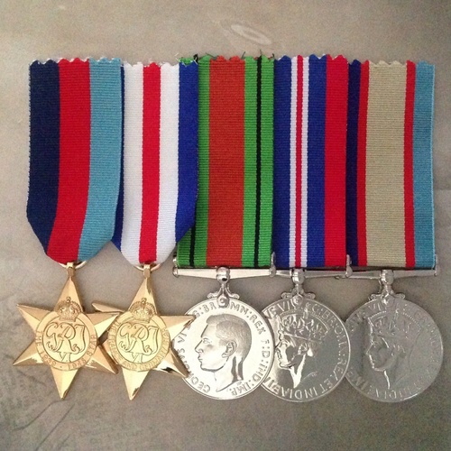 1939-45, FRANCE & GERMANY STARS, 1939-45 DEFENCE, WAR MEDAL+ ASM MEDAL SET 