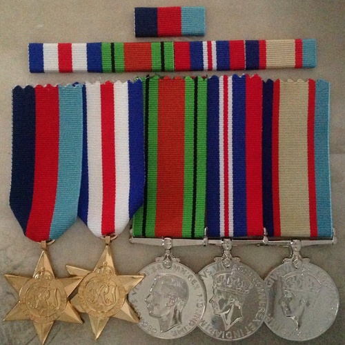 1939-45, FRANCE & GERMANY STARS, 1939-45 DEFENCE, WAR MEDAL+ ASM MEDAL SET + BAR