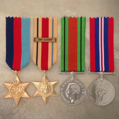 WWII AFRICA STAR 8th ARMY MEDAL SET | WORLD WAR TWO | GOLD TONE | AUSTRALIA