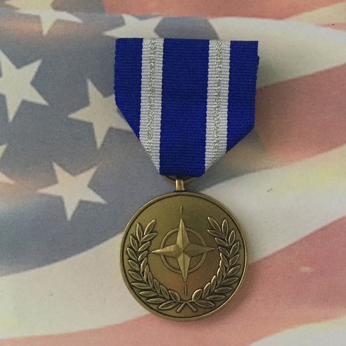 NATO ARTICLE 5 AFGHANISTAN MEDAL | ISAF | GENUINE | U.S. MADE | UNITED NATIONS 