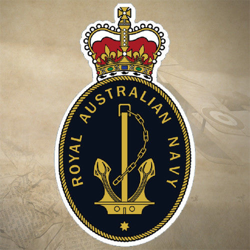 RAN NAVY CREST DECAL | STICKER | 100mm x 60mm 