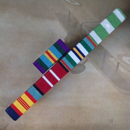 AASM 45-75, QVM, ADM, National Anniv. Medal, South Vietnam Star Ribbon Bar  