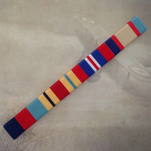 1939-45 Star, Africa Star, 1939-45 War Medal and 1939-45 ASM Ribbon Bar