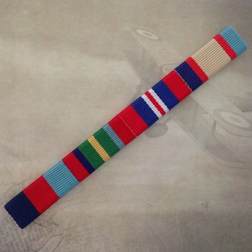 1939-45 Star, Pacific Star, 1939-45 War Medal and 1939-45 ASM Ribbon Bar