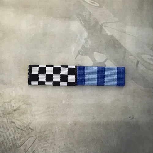 OVERSEAS POLICE SERVICE MEDAL + DILIGENT & ETHICAL SERVICE MEDAL RIBBON BAR