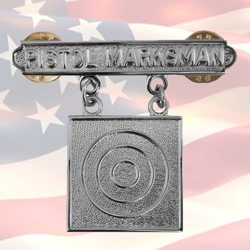 U.S. MARINE CORPS PISTOL MARKSMAN QUALIFICATION BADGE | COMBAT | USMC