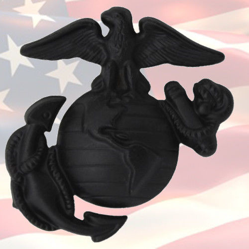 USMC ENLISTED DRESS CAP BADGE | GENUINE | SUBDUED | EGA | GLOBE & ANCHOR |