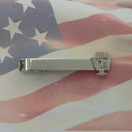 US NAVY ENLISTED TIE CLASP - SILVER | USN | USA | MILITARY | DRESS | UNIFORM