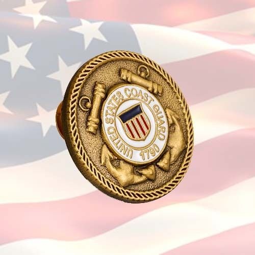 US COAST GUARD LAPEL PIN BADGE | FORCE | PROTECTION | BORDER